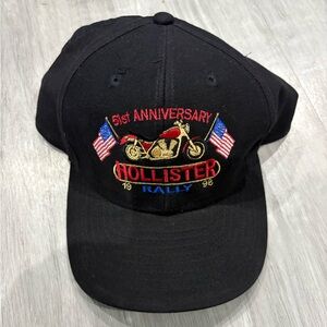 Vintage 1998 Hollister Motorcycle Rally 51st Anniversary Baseball Hat Cap